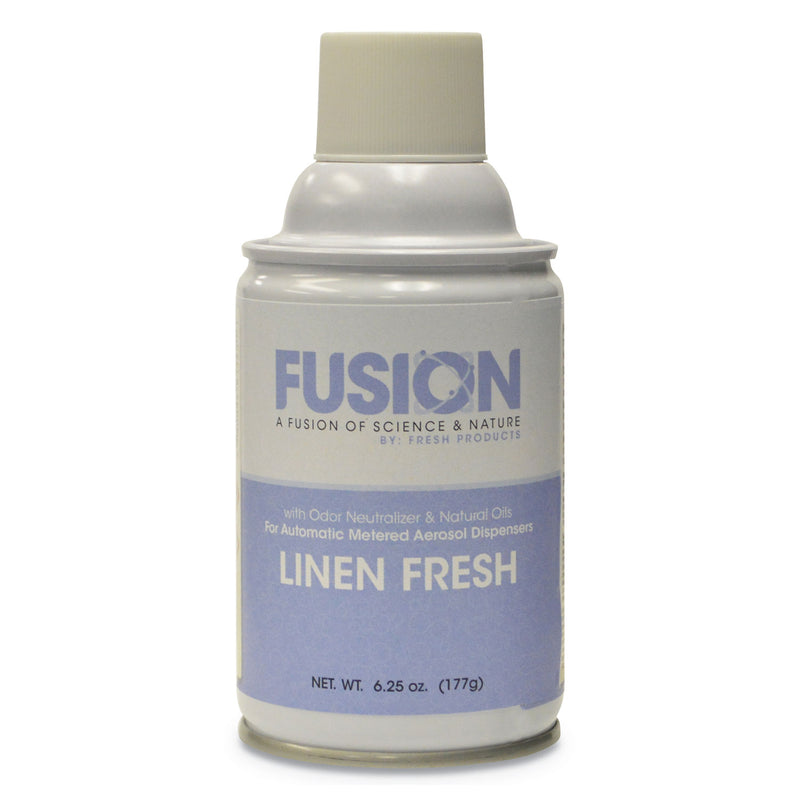 Fresh Products Fusion Metered Aerosols, Linen Fresh, 6.25 Oz, 12/Carton - FRSMA12LF