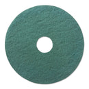 Boardwalk Heavy-Duty Scrubbing Floor Pads, 16" Diameter, Green, 5/Carton - BWK4016GRE