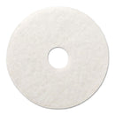 Boardwalk Polishing Floor Pads, 15" Diameter, White, 5/Carton - BWK4015WHI
