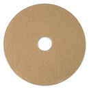 Boardwalk Tan Burnishing Floor Pads, 21" Diameter, 5/Carton - BWK4021ULT