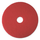 Boardwalk Buffing Floor Pads, 17" Diameter, Red, 5/Carton - BWK4017RED