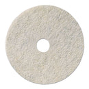 Boardwalk Natural White Burnishing Floor Pads, 22" Diameter, 5/Carton - BWK4022NAT