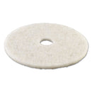 Boardwalk Natural White Burnishing Floor Pads, 20" Diameter, 5/Carton - BWK4020NAT
