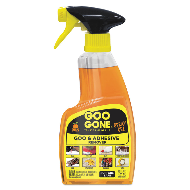Goo Gone Spray Gel Cleaner, Citrus Scent, 12 Oz Spray Bottle, 6/Carton - WMN2096