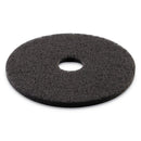 Boardwalk Stripping Floor Pads, 17" Diameter, Black, 5/Carton - BWK4017BLA