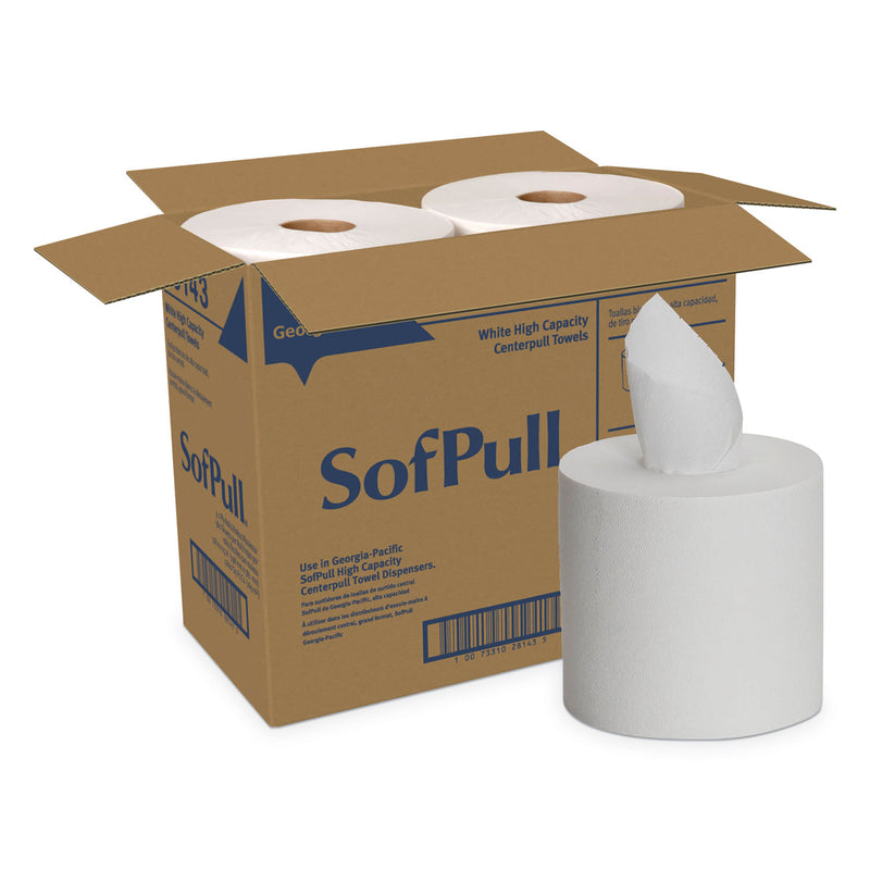 Georgia-Pacific Sofpull Perforated Paper Towel, 7 4/5 X 15, White, 560/Roll, 4 Rolls/Carton - GPC28143