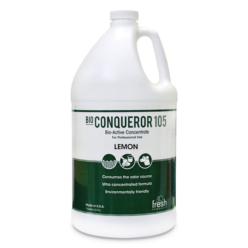 Fresh Products Bio Conqueror 105 Enzymatic Odor Counteractant Concentrate, Citrus, 128 Oz, 4/Carton - FRS1BWBCT