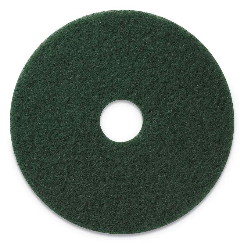 Americo Scrubbing Pads, 13" Diameter, Green, 5/Ct - AMF400313