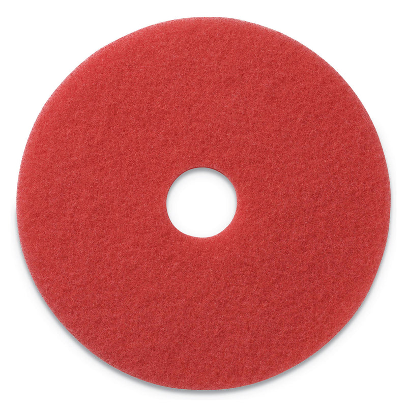 Americo Buffing Pads, 13" Diameter, Red, 5/Ct - AMF404413