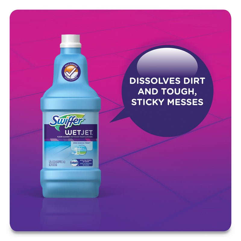 Swiffer Wetjet System Cleaning-Solution Refill, Fresh Scent, 1.25 L Bottle, 4/Carton - PGC77810