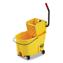 Rubbermaid Wavebrake 2.0 Bucket/Wringer Combos, Side-Press, 44 Qt, Plastic, Yellow - RCPFG618688YEL