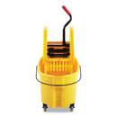 Rubbermaid Wavebrake 2.0 Bucket/Wringer Combos, Down-Press, 35 Qt, Plastic, Yellow - RCPFG757788YEL