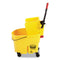 Rubbermaid Wavebrake 2.0 Bucket/Wringer Combos, Side-Press, 35 Qt, Plastic, Yellow - RCPFG758088YEL