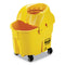 Rubbermaid Wavebrake 2.0 Bucket/Wringer Combos, Down-Press, 35 Qt, Plastic, Yellow - RCPFG759088YEL