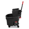 Rubbermaid Wavebrake 2.0 Bucket/Wringer Combos, Side-Press, 35 Qt, Plastic, Black - RCPFG1863896