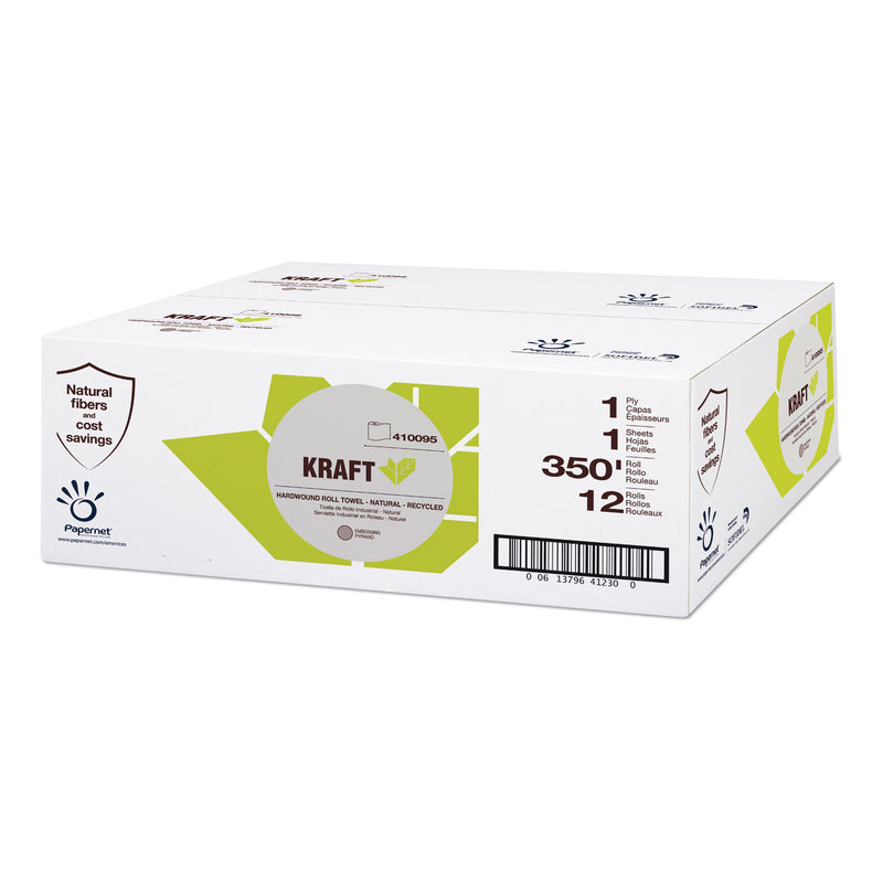 Papernet Heavenly Soft Paper Towel, 1-Ply, 5.5" X 5.5", Brown, 350 Ft/Roll, 12 Rolls/Carton - SOD410095