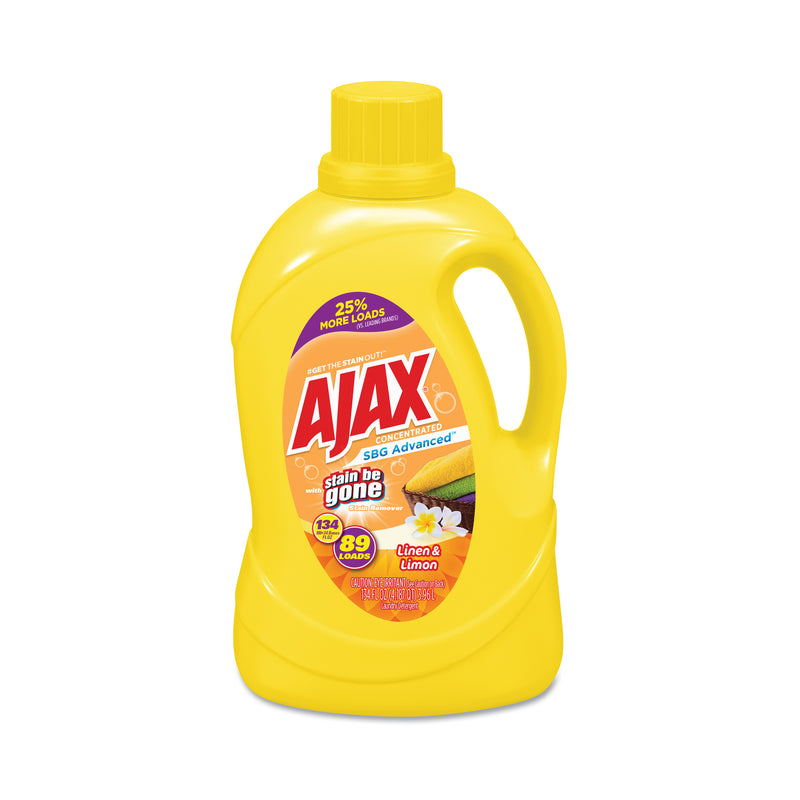 Ajax Laundry Detergent Liquid, Oxy Overload, Linen And Limon Scent, 89 Loads, 134 Oz Bottle, 4/Carton - PBCAJAXX43