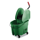 Rubbermaid Wavebrake 2.0 Bucket/Wringer Combos, 35 Qt, Down Press, Plastic, Green - RCPFG757888GRN