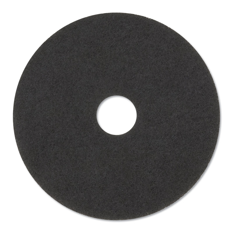 3M Stripper Floor Pads 7200, 14" Diameter, Black, 5/Carton - MMM08376