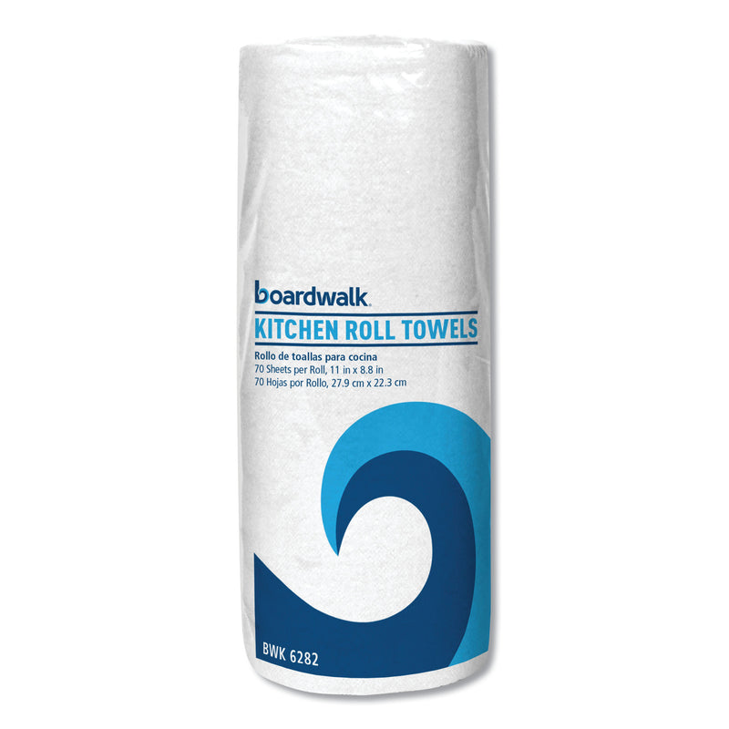Boardwalk Household Perforated Roll Towels, Double Re-Crepe, 1-Ply, 11" X 8.8", White, 30 Rolls/Carton - BWK6282