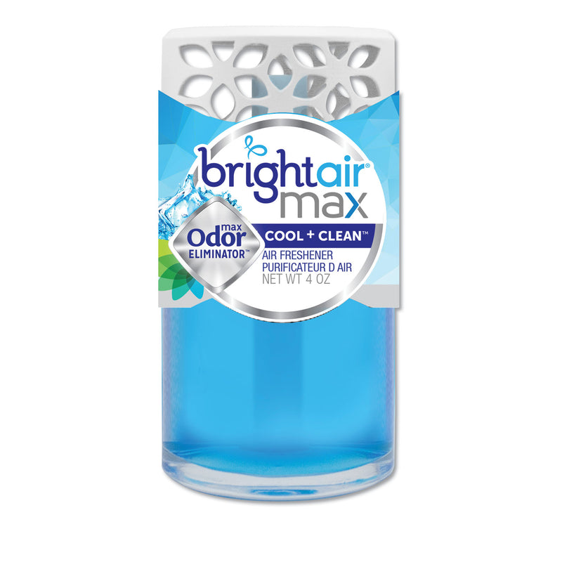 Bright Air Max Scented Oil Air Freshener, Cool And Clean, 4 Oz, 6/Carton - BRI900439