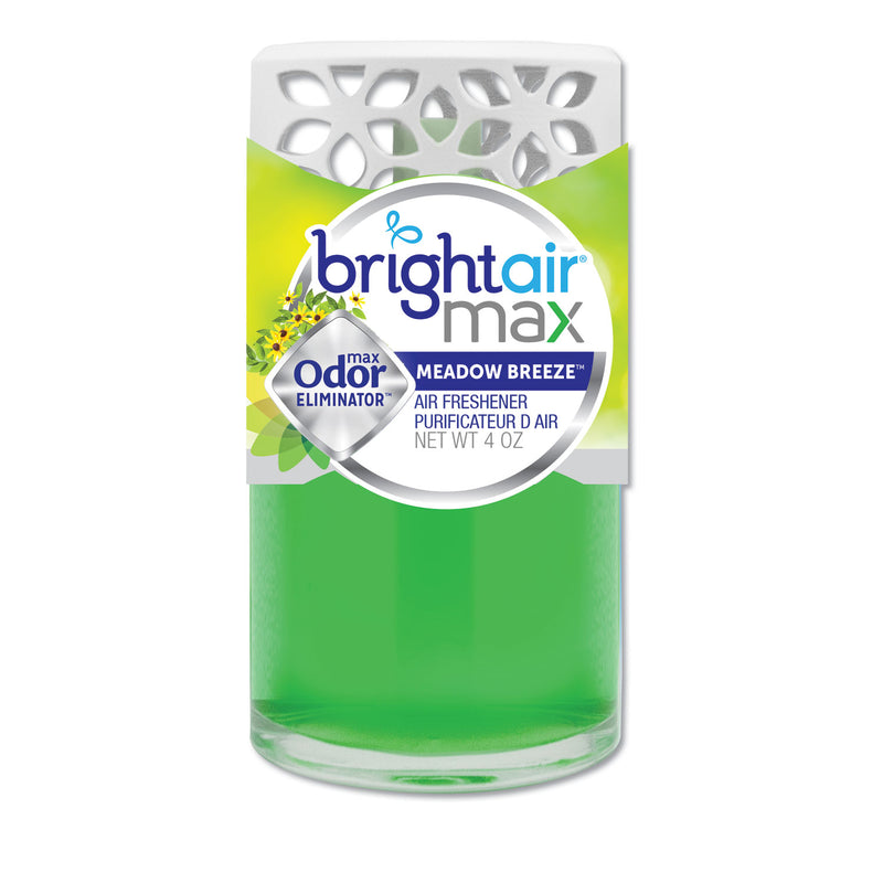 Bright Air Max Scented Oil Air Freshener, Meadow Breeze, 4 Oz, 6/Carton - BRI900441