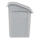Rubbermaid Slim Jim Under-Counter Container, 23 Gal, Polyethylene, Gray - RCP2026721