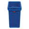 Rubbermaid Slim Jim Under-Counter Container, 23 Gal, Polyethylene, Blue - RCP2026725