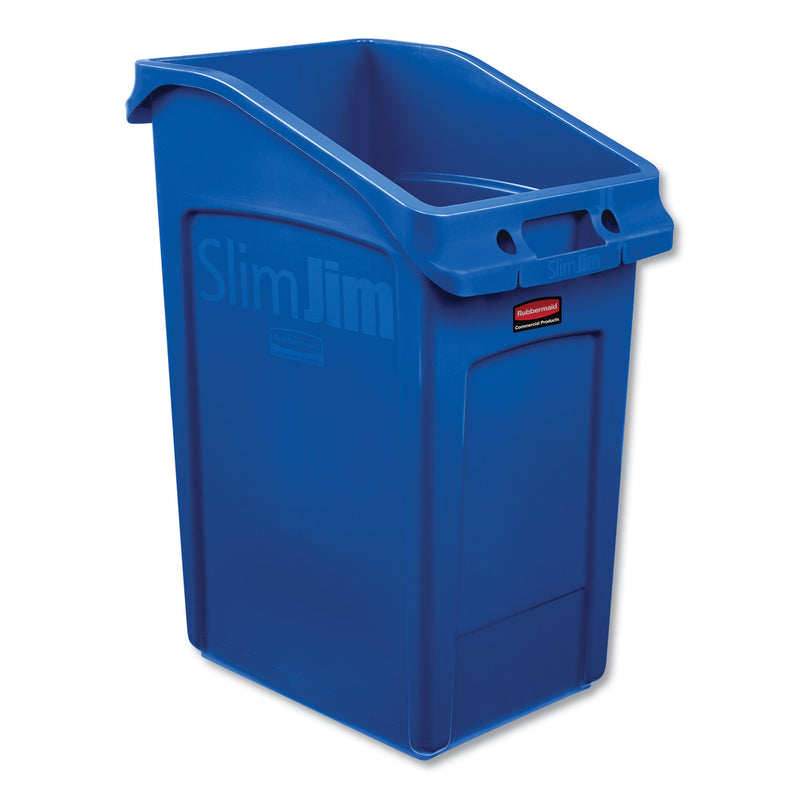 Rubbermaid Slim Jim Under-Counter Container, 23 Gal, Polyethylene, Blue - RCP2026725