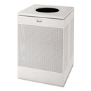 Rubbermaid Silhouette Square Recycling Collection, 50 Gal, Metal, Silver Metallic - RCPSC22ERBSM
