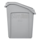Rubbermaid Slim Jim Under-Counter Container, 13 Gal, Polyethylene, Gray - RCP2026695