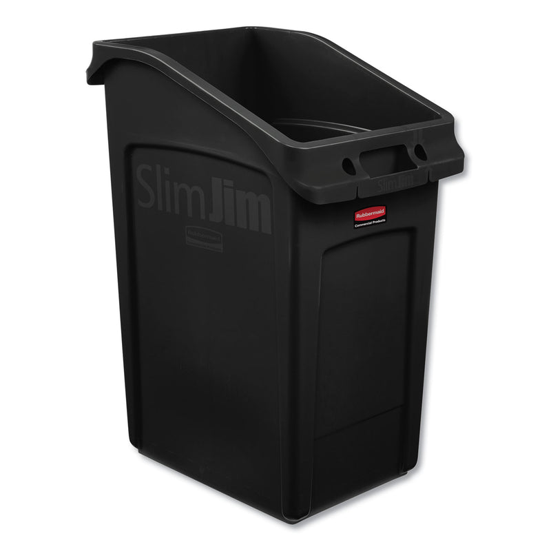 Rubbermaid Slim Jim Under-Counter Container, 23 Gal, Polyethylene, Black - RCP2026722