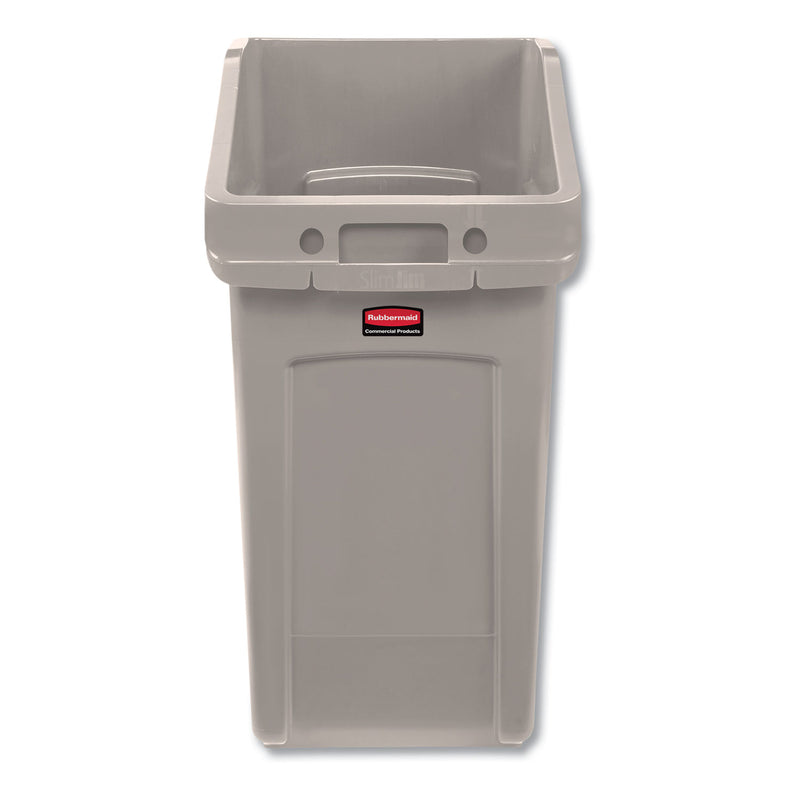 Rubbermaid Slim Jim Under-Counter Container, 23 Gal, Polyethylene, Beige - RCP2026724