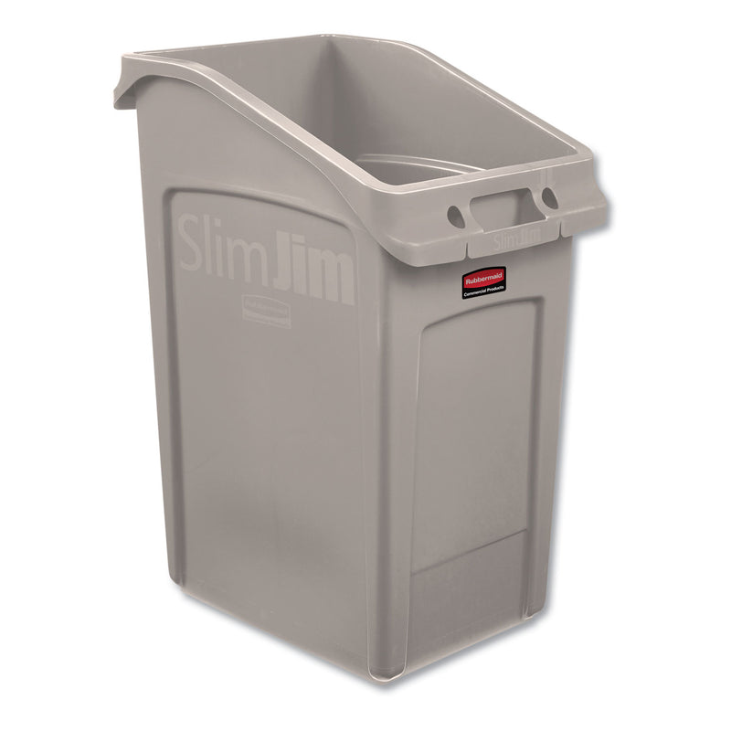 Rubbermaid Slim Jim Under-Counter Container, 23 Gal, Polyethylene, Beige - RCP2026724