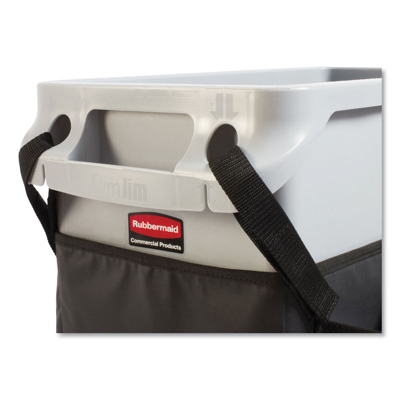 Rubbermaid Slim Jim Caddy Bag, 19 Compartments, 10.25W X 19H, Black - RCP2032939