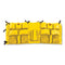 Rubbermaid Slim Jim Caddy Bag, 19 Compartments, 10.25W X 19H, Yellow - RCP2032951
