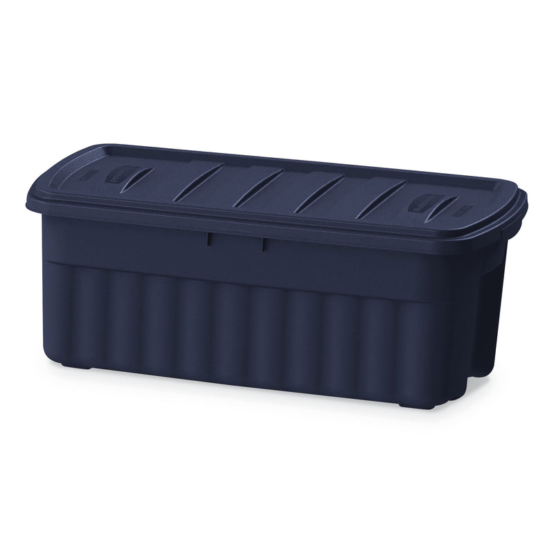 Rubbermaid Roughneck Storage Box, 21 1/5W X 43D X 17 7/8H, Dark Indigo Metallic - UNXRMRT500000