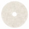 3M 17 in Non-Woven Natural/Polyester Fiber Round Burnishing Pad, 1500 to 3000 rpm, White, 5 PK - 3300
