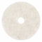 3M 24 in Non-Woven Natural/Polyester Fiber Round Burnishing Pad, 1500 to 3000 rpm, White, 5 PK - 3300