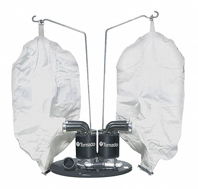 Tornado Pneumatic Drum-Top Vacuum Head, 55 gal, 238 cfm, 2 in Vacuum Hose Dia. - 98695