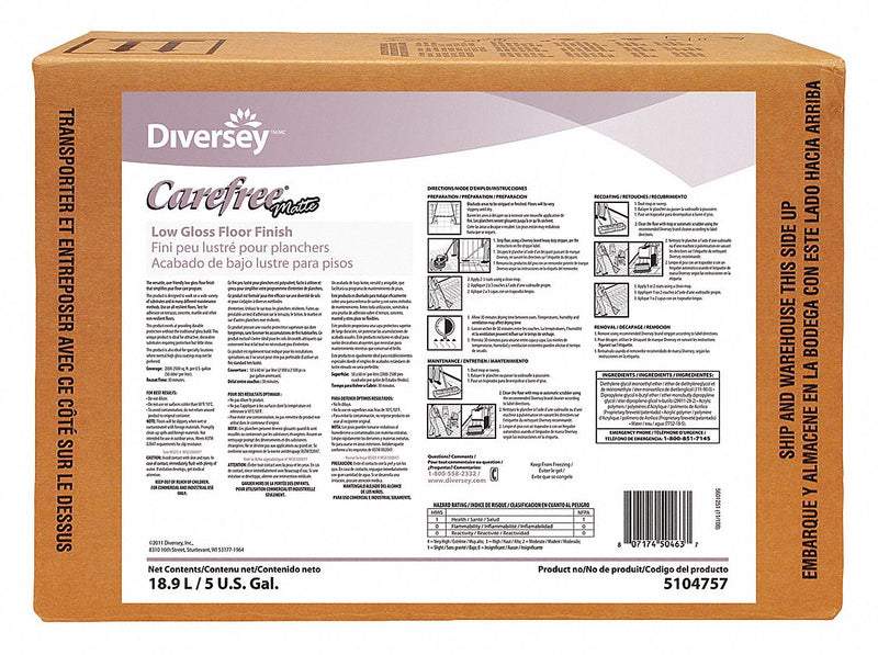 Diversey 5104757 - Floor Finish 5 gal. 2000 to 2500 sq. ft.