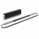Quartet Felt Dry Erase 2-in-1 Eraser, 13 3/8 inW, Black/Silver - 85370