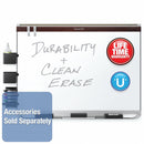 Quartet Gloss-Finish Porcelain Dry Erase Board, Wall Mounted, 36"H x 48"W, White - P554MP2
