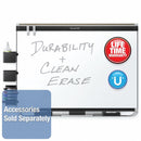 Quartet Gloss-Finish Porcelain Dry Erase Board, Wall Mounted, 24 inH x 36 inW, White - P553BP2