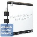 Quartet Gloss-Finish Porcelain Dry Erase Board, Wall Mounted, 36"H x 48"W, White - P554BP2