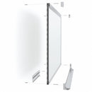 Quartet Gloss-Finish Porcelain Dry Erase Board, Wall Mounted, 48"H x 72"W, White - P557BP2