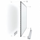 Quartet Gloss-Finish Steel Dry Erase Board, Wall Mounted, 48"H x 72"W, White - TEM547A