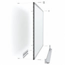 Quartet Gloss-Finish Steel Dry Erase Board, Wall Mounted, 36"H x 48"W, White - TEM544M