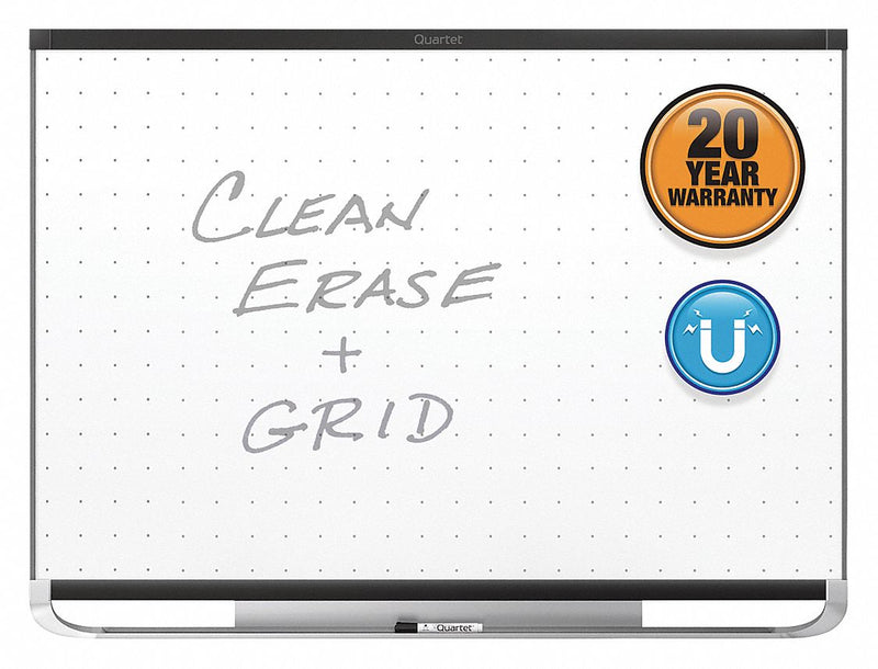 Quartet Gloss-Finish Steel Dry Erase Board, Wall Mounted, 48"H x 72"W, White - TEM547B