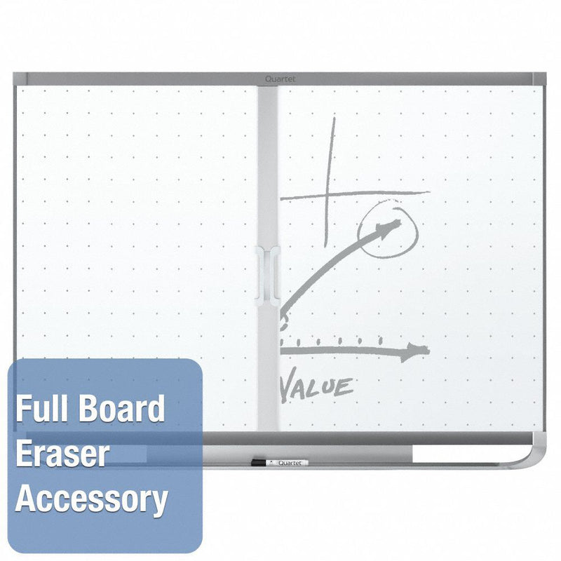 Quartet Gloss-Finish Steel Dry Erase Board, Wall Mounted, 36"H x 48"W, White - TEM544G